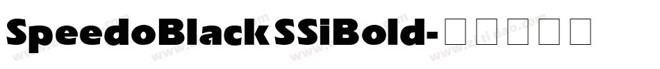 Speedo Black SSi Bold字体转换